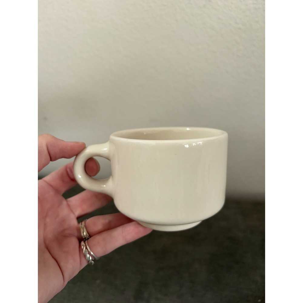 One Vintage Homer Laughlin Diner Mug White Heavy Ceramic Coffee Cup Best China